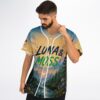 Luna & Moss rave baseball jersey — serene forest, golden sunset – view 4