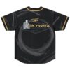 rave baseball jersey — custom business, black – back view