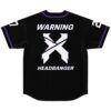 Excision rave baseball jersey — excision x, black – back view