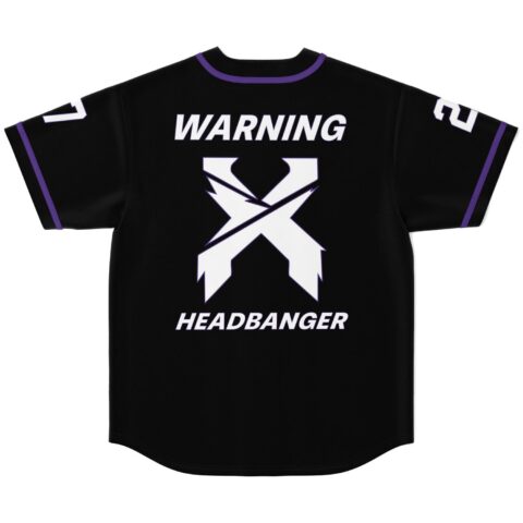 Excision rave baseball jersey — excision x, black – back view