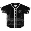Disco Lines rave baseball jersey — retro futuristic, black