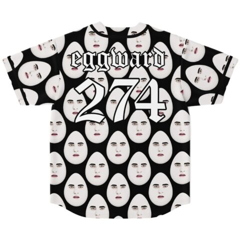 rave baseball jersey — egg shaped, black