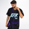 rave baseball jersey — dark cyber, deep purple – view 4
