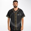 rave baseball jersey — custom business, black – view 3