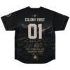 rave baseball jersey — sci fi, black space