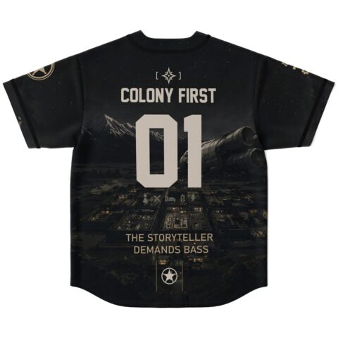 rave baseball jersey — sci fi, black space