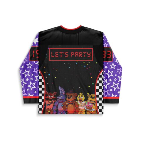 rave hockey jersey — five nights, black – back view