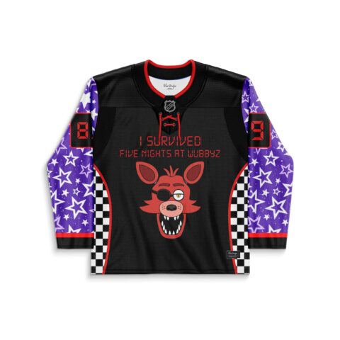 rave hockey jersey — five nights, black