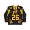 GRiZ rave hockey jersey — cosmic space, black – back view