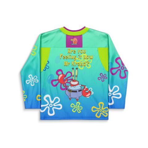 rave hockey jersey — spongebob squarepants, aqua blue
