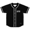 Rufus Du Sol rave baseball jersey — text only, black – back view