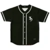 Zeds Dead rave baseball jersey — retro crt, black – back view