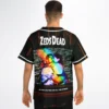 Zeds Dead rave baseball jersey — retro crt, black – view 5