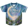 rave baseball jersey — celestial fantasy, teal blue