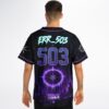 rave baseball jersey — dark cyber, deep purple – view 3