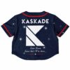 Kaskade cropped rave baseball jersey — kaskade k, navy blue
