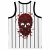 rave basketball jersey — all-over print, white – back view