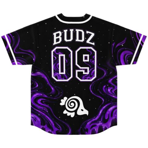 rave baseball jersey — purple liquid, black