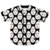 rave baseball jersey — egg shaped, black – back view