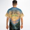 Luna & Moss rave baseball jersey — serene forest, golden sunset – view 3