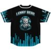 rave baseball jersey — cyber dj, black – back view