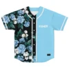 FISHER rave baseball jersey — split, light sky