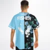 FISHER rave baseball jersey — split, light sky – view 4