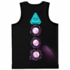 Virtual Riot rave basketball jersey — cyber virtual, black – back view