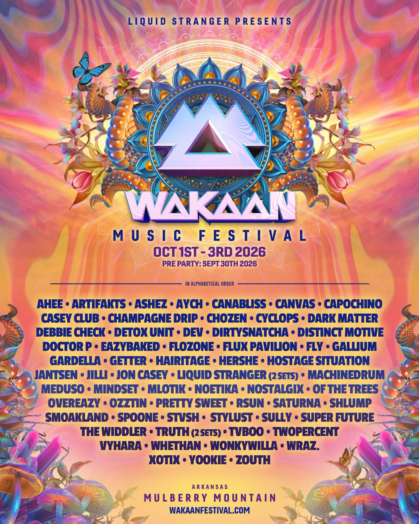 Wakaan Music Festival 2026 official lineup poster