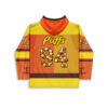 rave hooded hockey jersey — reese s, orange – back view