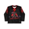 rave hockey jersey — cartoon spider, black