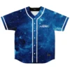 Galaxy Print Baseball Jersey with Custom Name & Number — view 1
