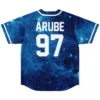 Galaxy Print Baseball Jersey with Custom Name & Number — view 2