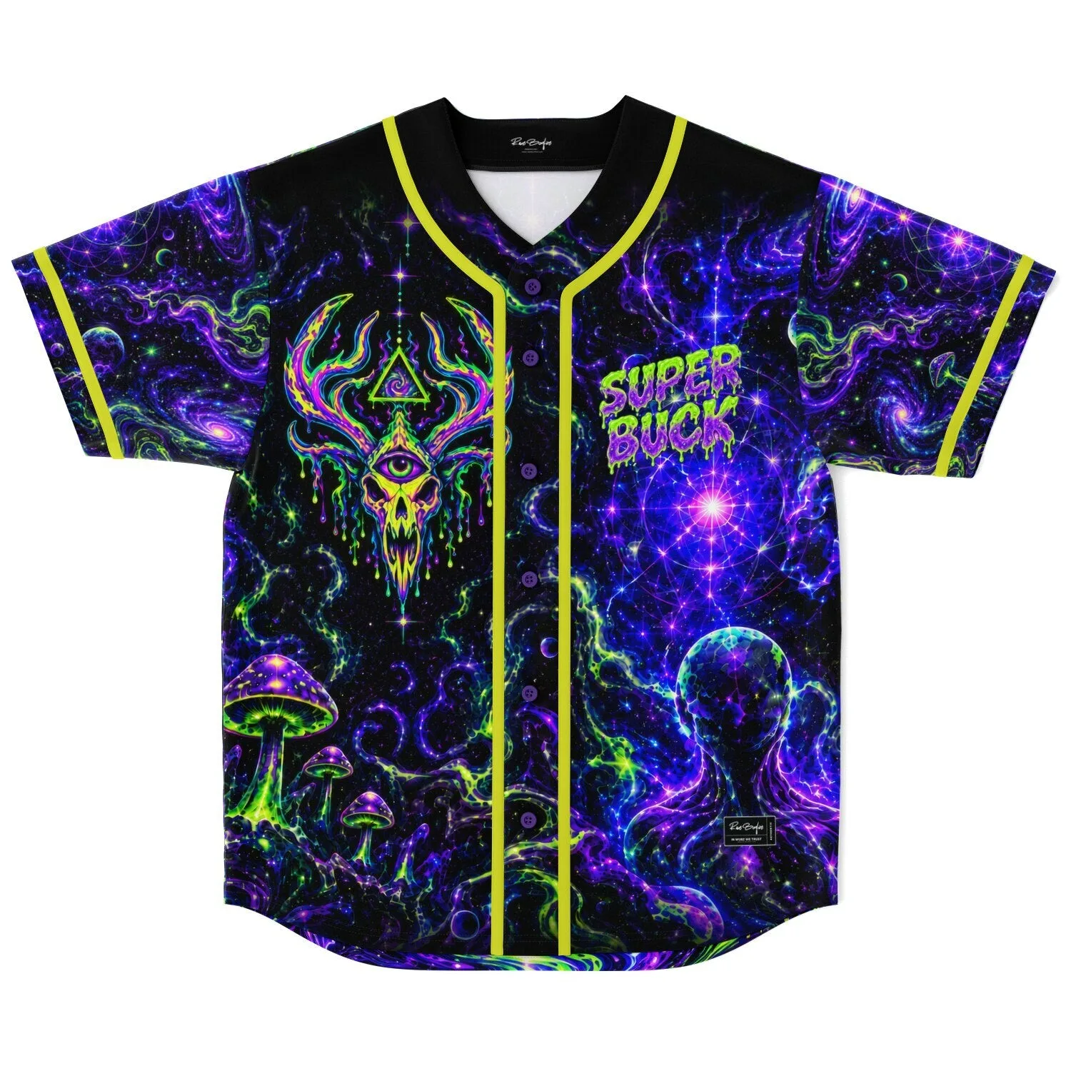 Feed Me Acid Psychedelic Baseball Jersey โ view 2