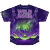 rave baseball jersey — synthwave retro, purple deep