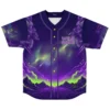 rave baseball jersey — synthwave retro, purple deep – back view