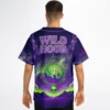 rave baseball jersey — synthwave retro, purple deep – view 3