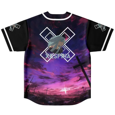 Anime Sunset Reversible Baseball Jersey — view 2