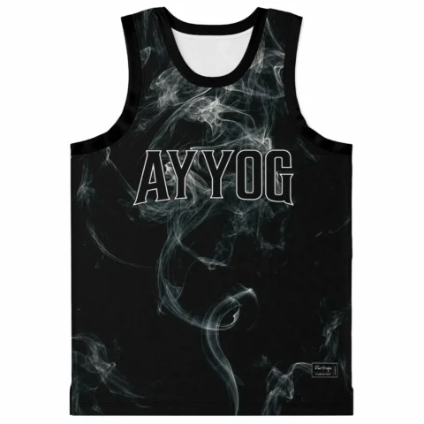 rave basketball jersey — wispy white, black