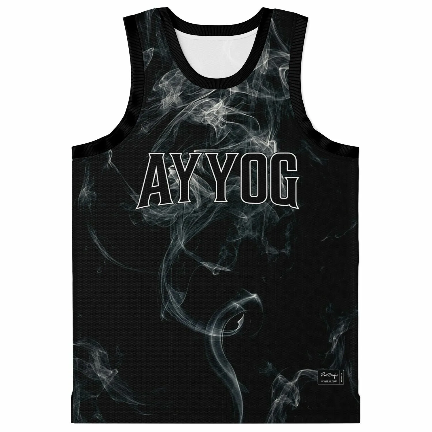 rave basketball jersey โ wispy white, black