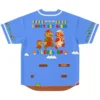 rave baseball jersey — retro 8, light blue