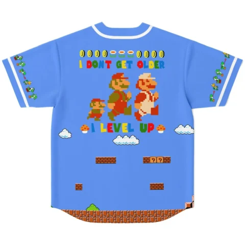 rave baseball jersey — retro 8, light blue