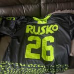 Rusko Black Neon Three Overlapping Rave Hockey Jersey photo review