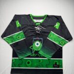 Black Lime Green Mike Wazowski Rave Hockey Jersey photo review