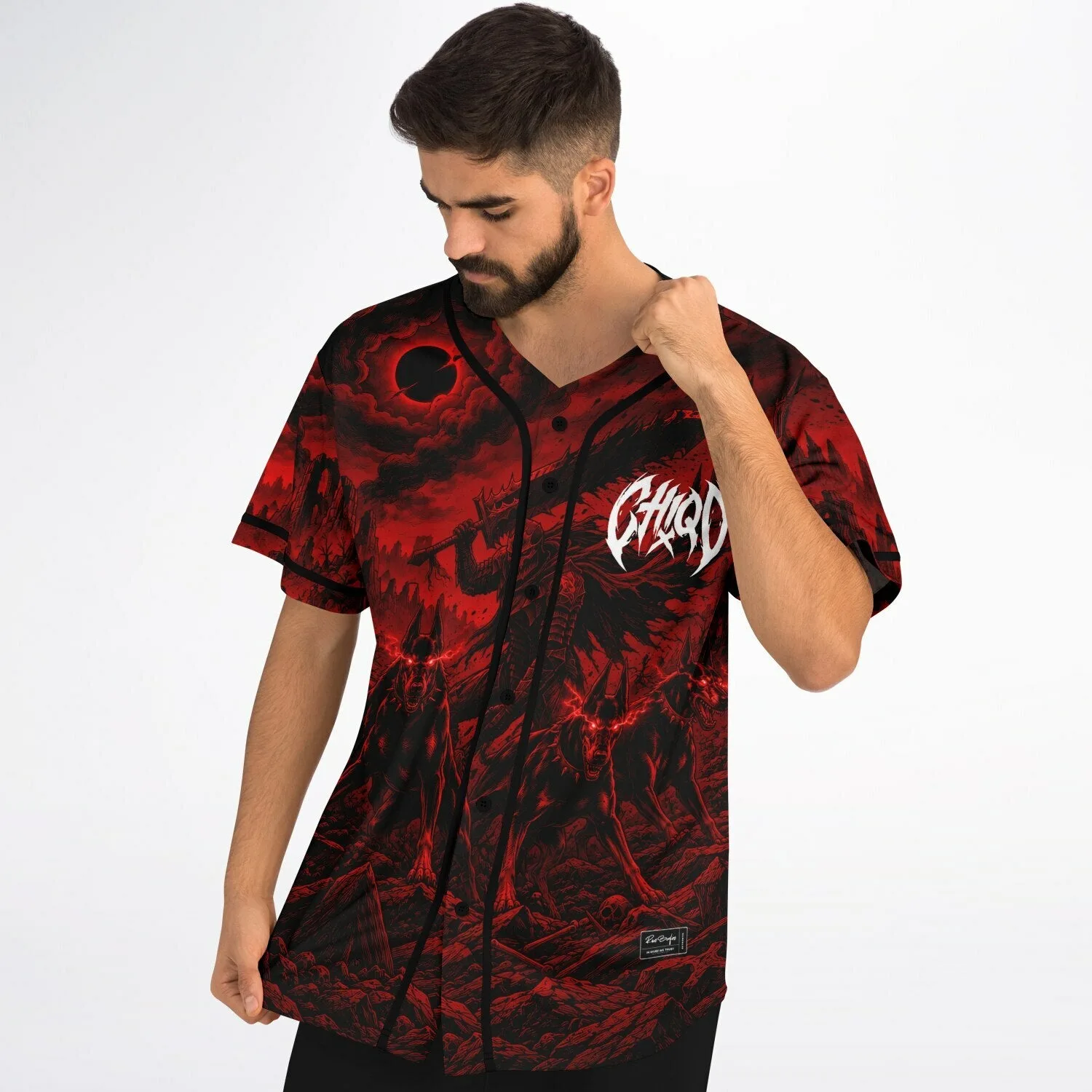 Hellhound Eclipse Custom Horror Baseball Jersey โ view 4