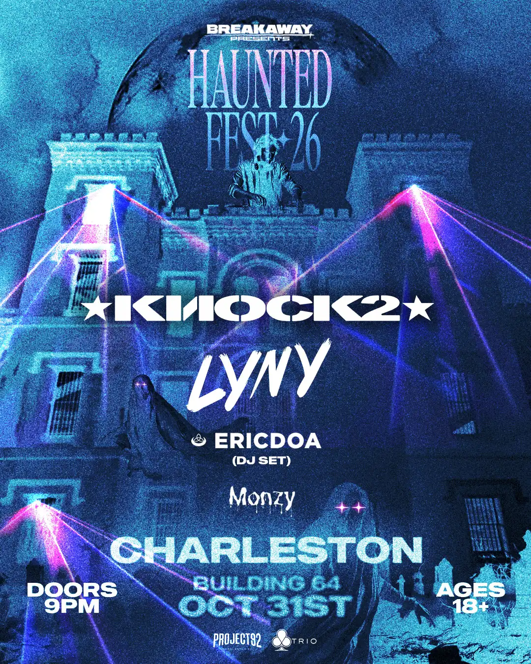 Haunted Fest Charleston 2026 official lineup poster