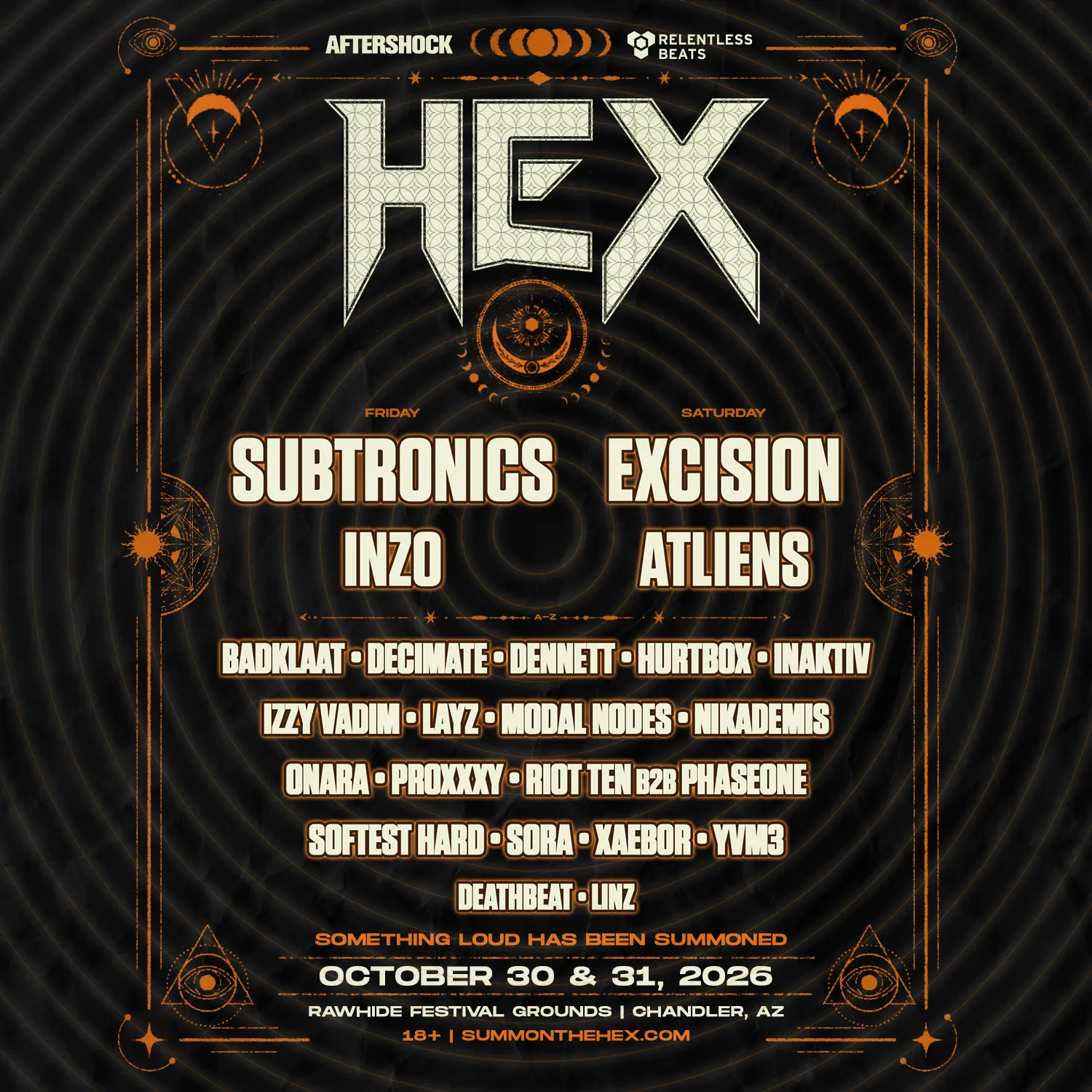 HEX Festival 2026 official lineup poster