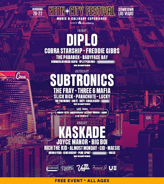 Neon City Festival 2026 official lineup poster