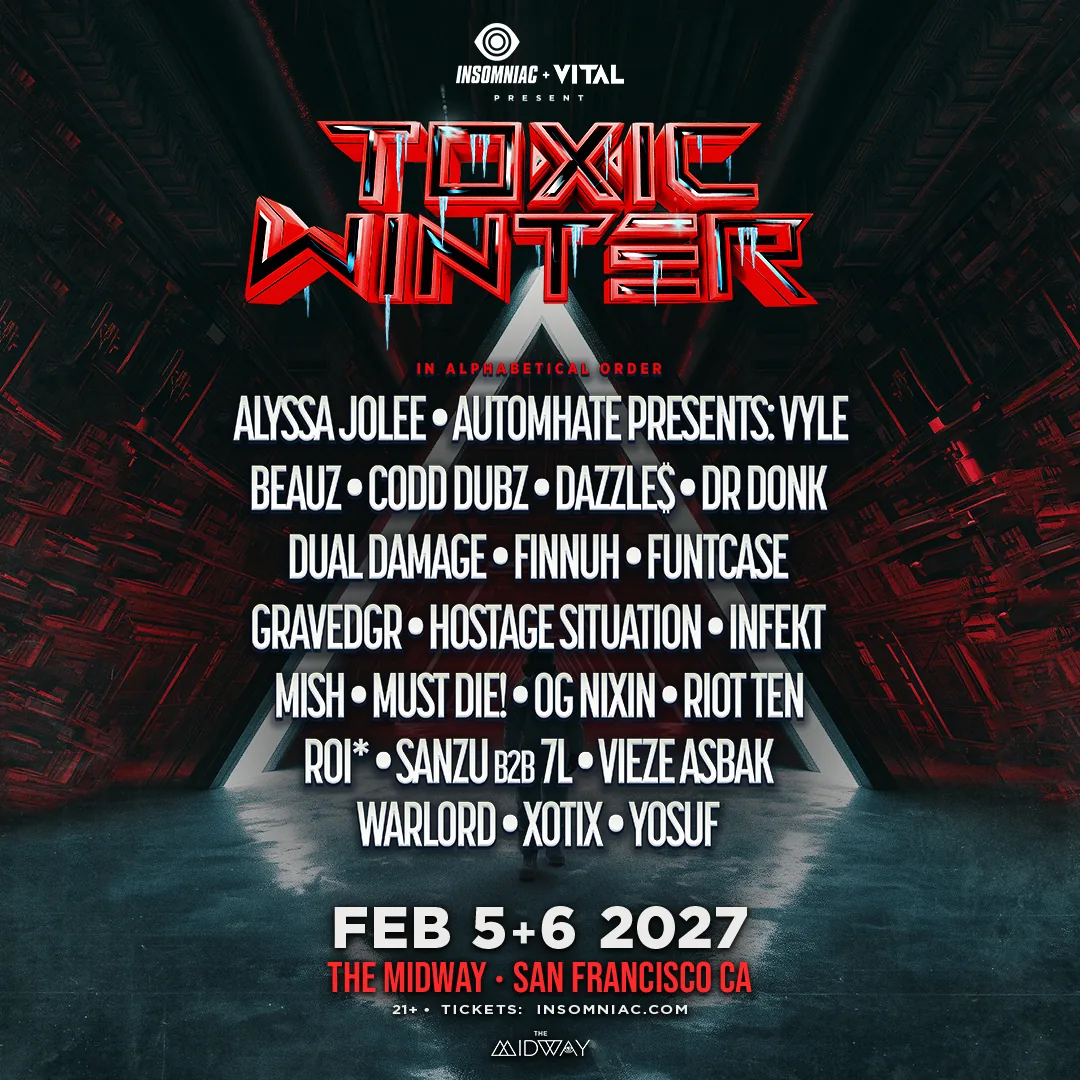 Toxic Winter 2027 official lineup poster