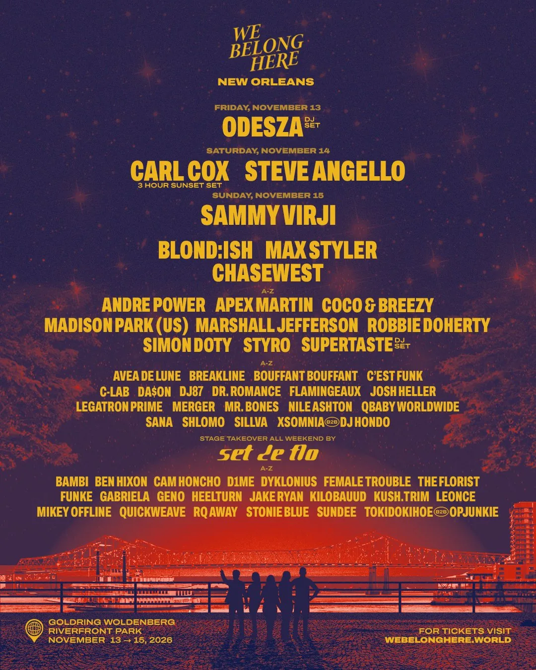 We Belong Here New Orleans 2026 official lineup poster